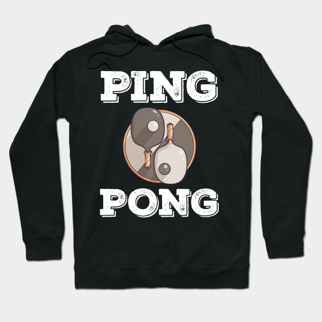 Ping Pong Table Tennis Tabletennis PingPong Yin Yang Ying Hoodie by TellingTales